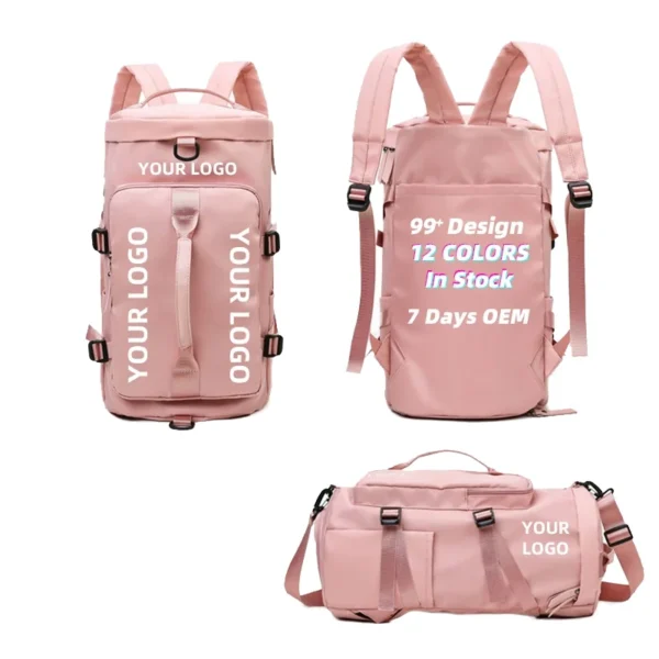 Fashionable Waterproof Polyester Backpack with Dry Wet Compartments for Gym Sport & Camping Overnight Bag Shoe Shoe Compartment